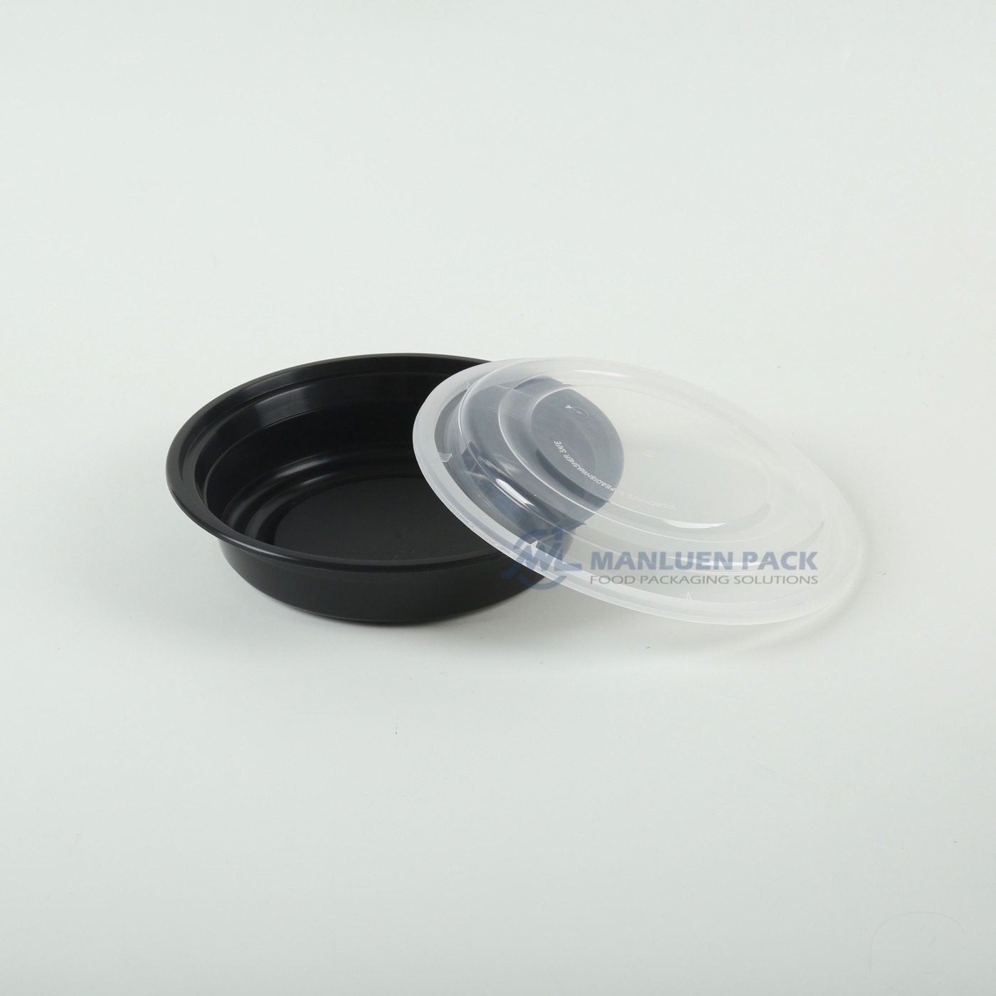 L 0028 Black Wide Bottom Bowl With Lid Z15a4781