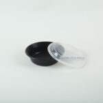 L 6016 Black Wide Bottom Bowl With Lid Z15a4777