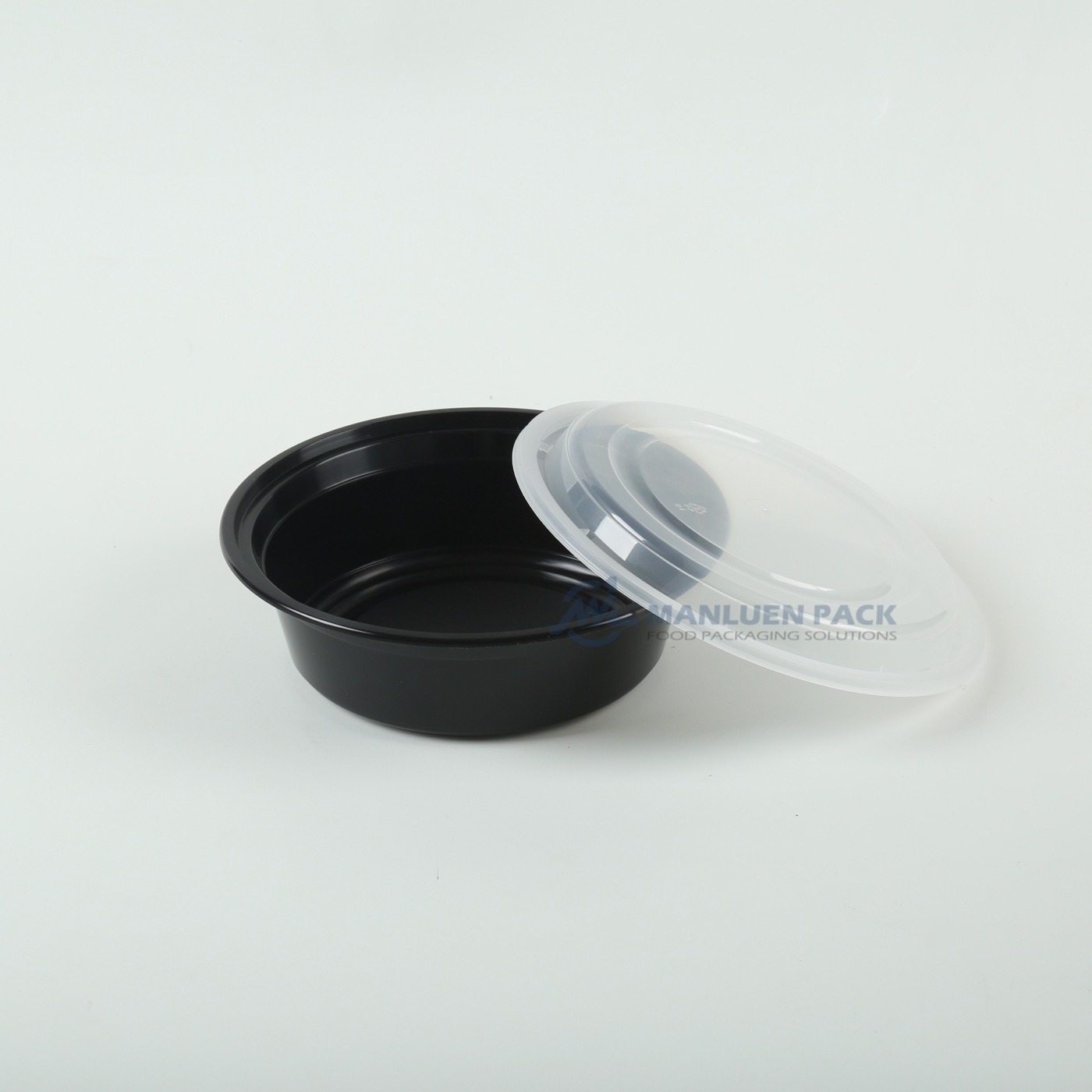 L 929 Black Wide Bottom Bowl With Lid Z15a4840