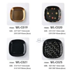 Manluen Pack square sushi tray custom size range showing customizable food packaging formats