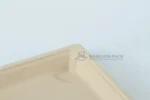Close-up of the molded rim on a WL-11 bagasse sushi tray