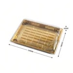 Gold WL-11 sushi tray shown in a product dimension reference image