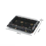 WL-11 sushi tray shown in a product dimension reference image
