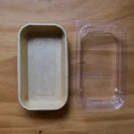 WL-1100 kraft paper tray and clear lid separated view