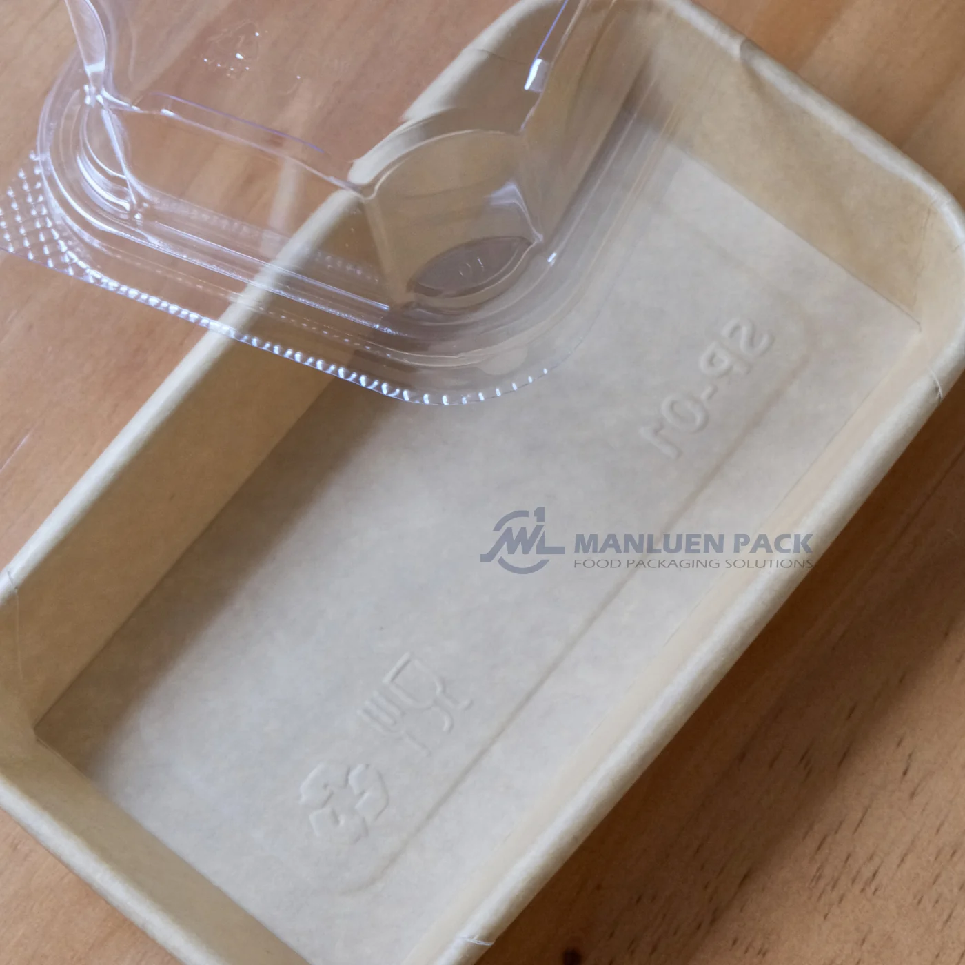WL-1101 clear lid rim and tray detail close-up