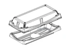 WL-30B sushi tray and lid shown in a technical structure drawing