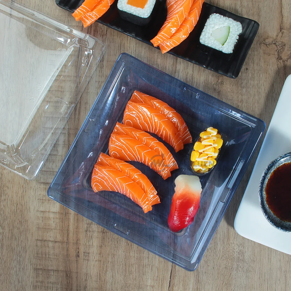 WL-40B sushi tray with assorted nigiri photographed from above