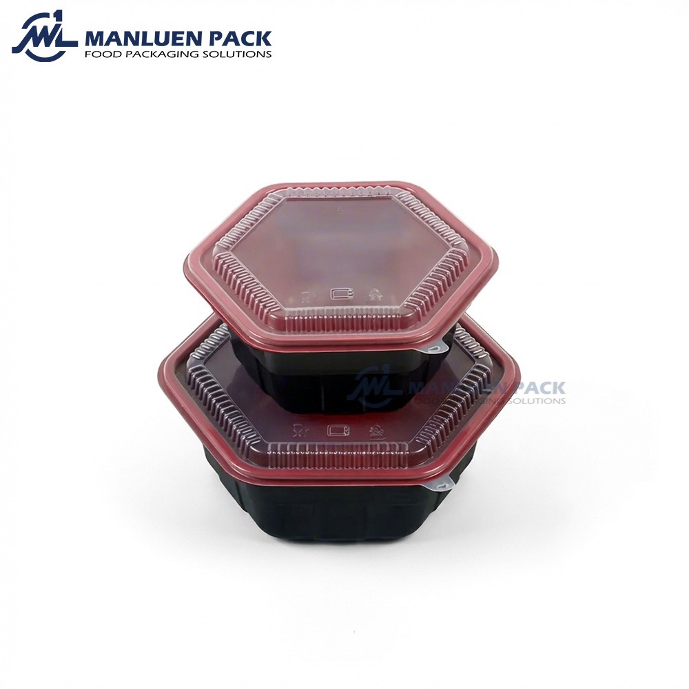 Wl 61500 Red Black Hexagonal Bowl Product View 3