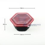 Wl 6850 Red Black Hexagonal Bowl Product View