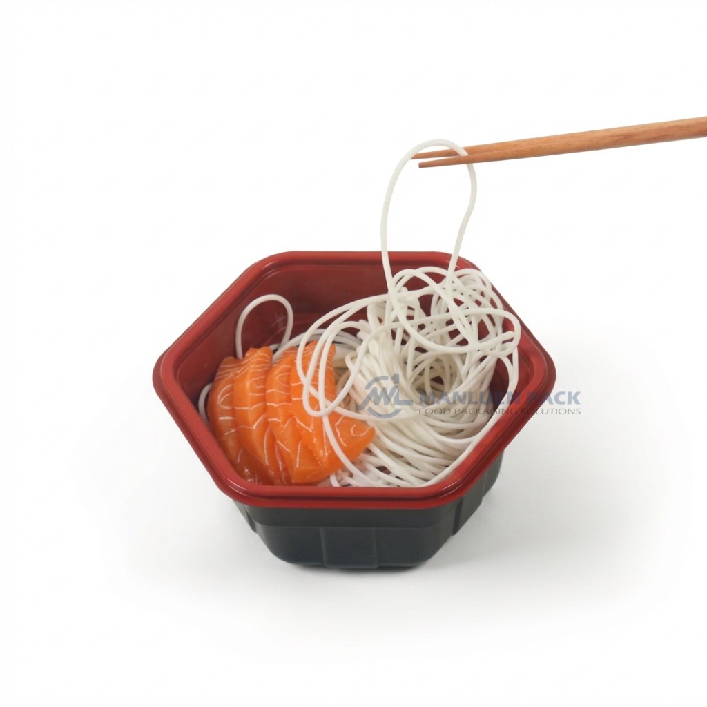 Wl 6850 Red Black Hexagonal Bowl Product View 2