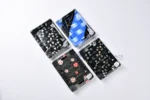 WL-B05 boat shape sushi tray shown in a decorative tray assortment overhead
