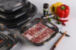Wl C021 Square Food Container With Clear Lid Beef Packagin