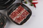 Wl C021 Square Meat Tray Clear Lid Food Display
