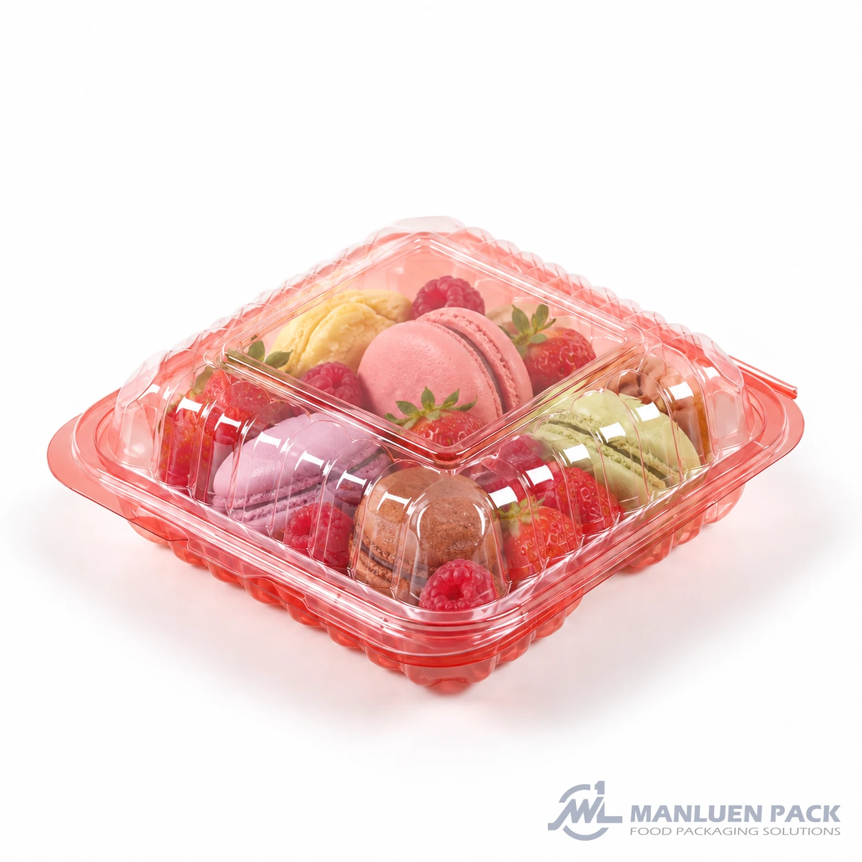 Wl P883 Transparent Red Macarons Berries Closed 45 Degree