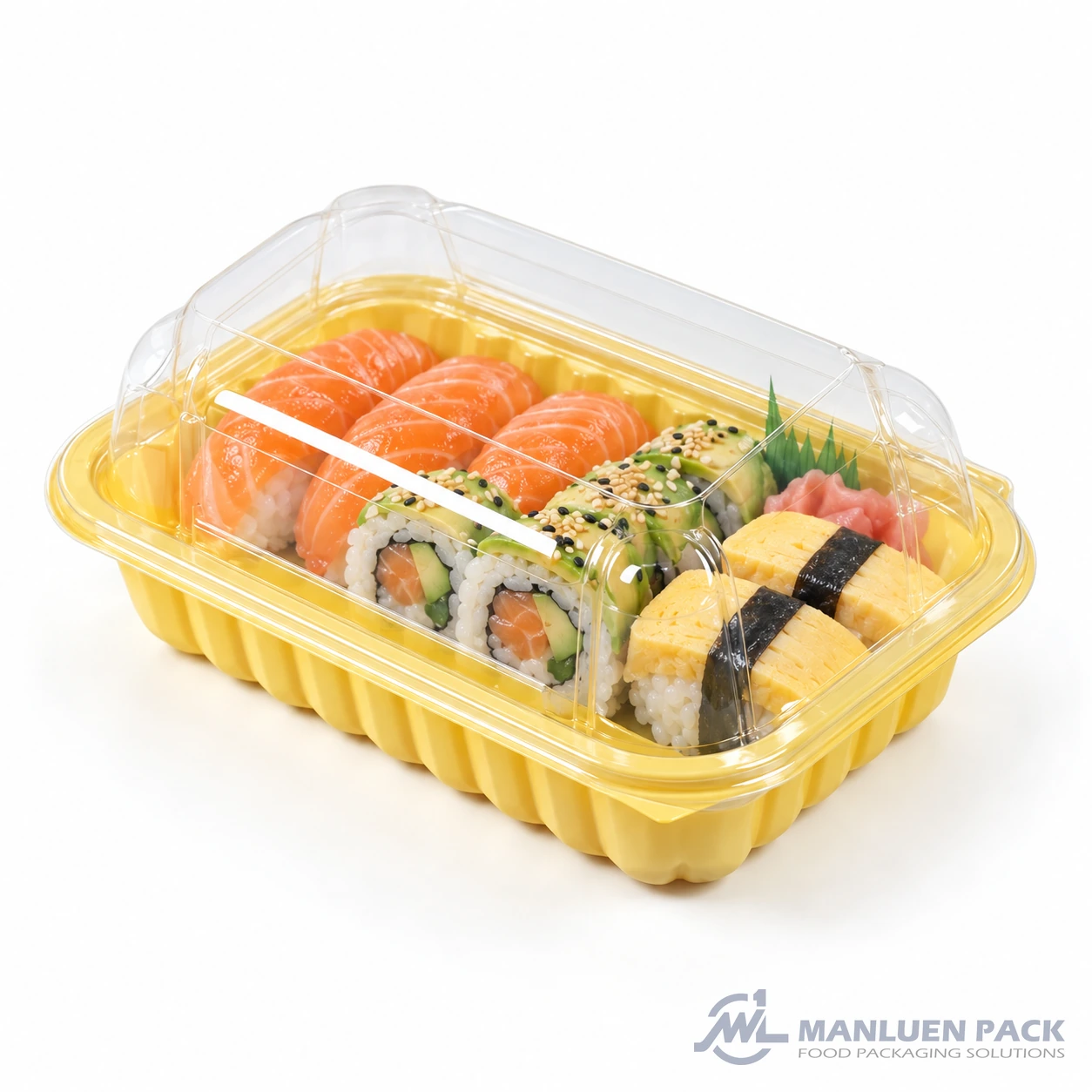 Wl P962 Yellow Assorted Sushi Closed 45 Degree