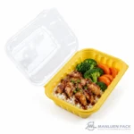 Wl P962 Yellow Teriyaki Chicken Rice Vegetables Open 45 Degree