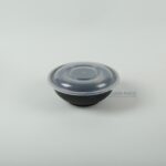 Yn 50 Black Round Takeaway Bowl Closed Front View