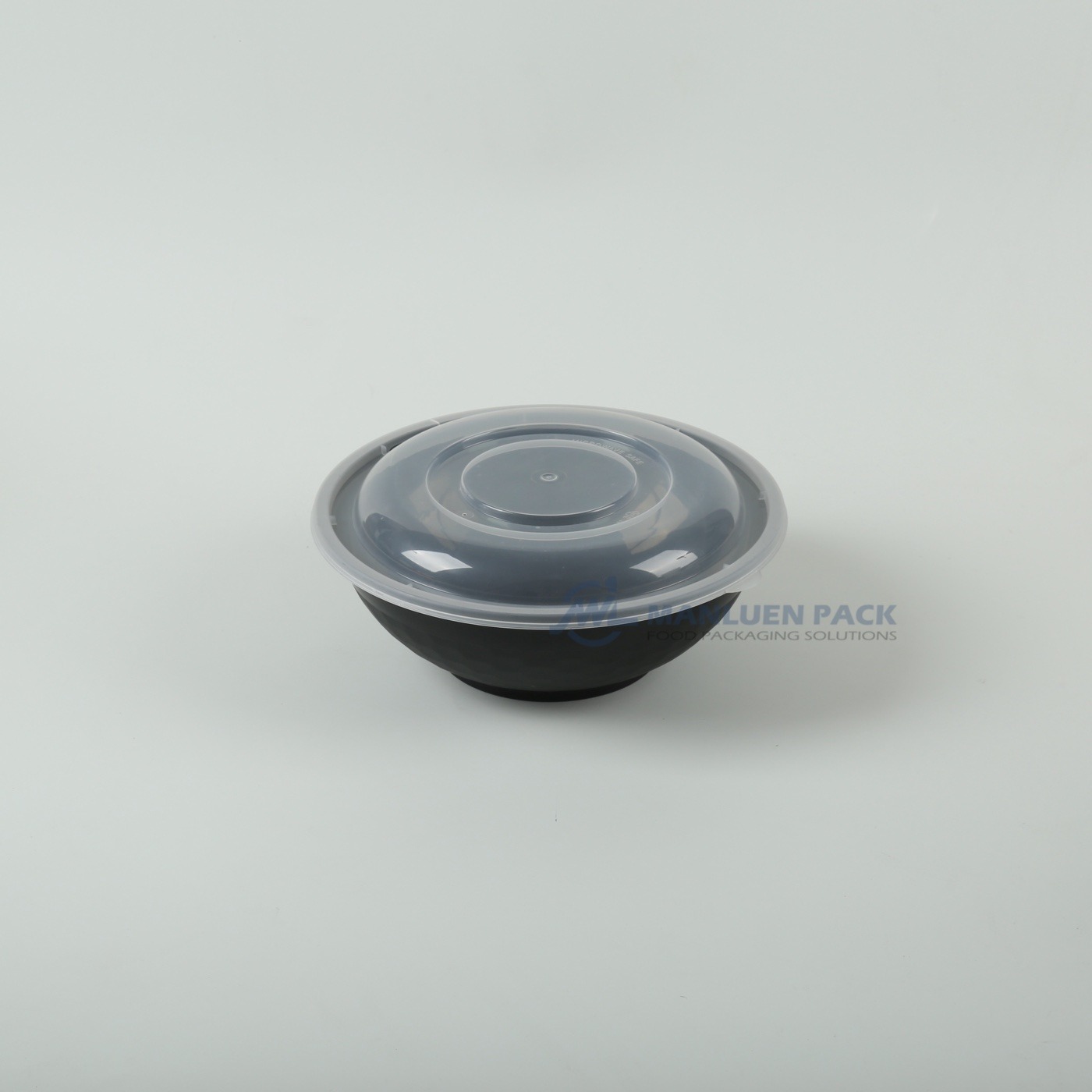 Yn 50 Black Round Takeaway Bowl Closed Front View