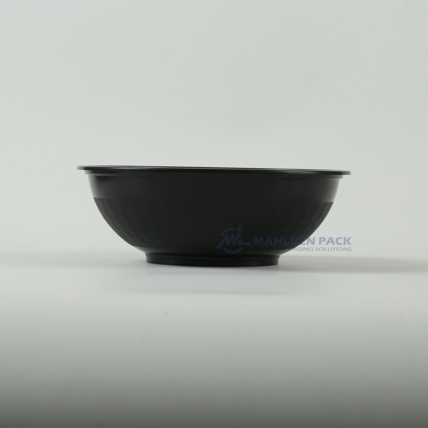 Yn 50 Black Round Takeaway Bowl Closed Side View