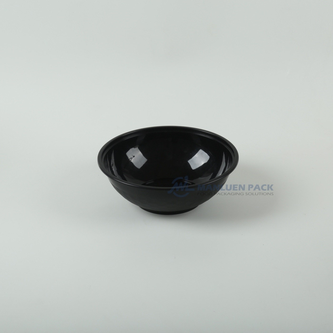 Yn 50 Black Round Takeaway Bowl Open Bowl View