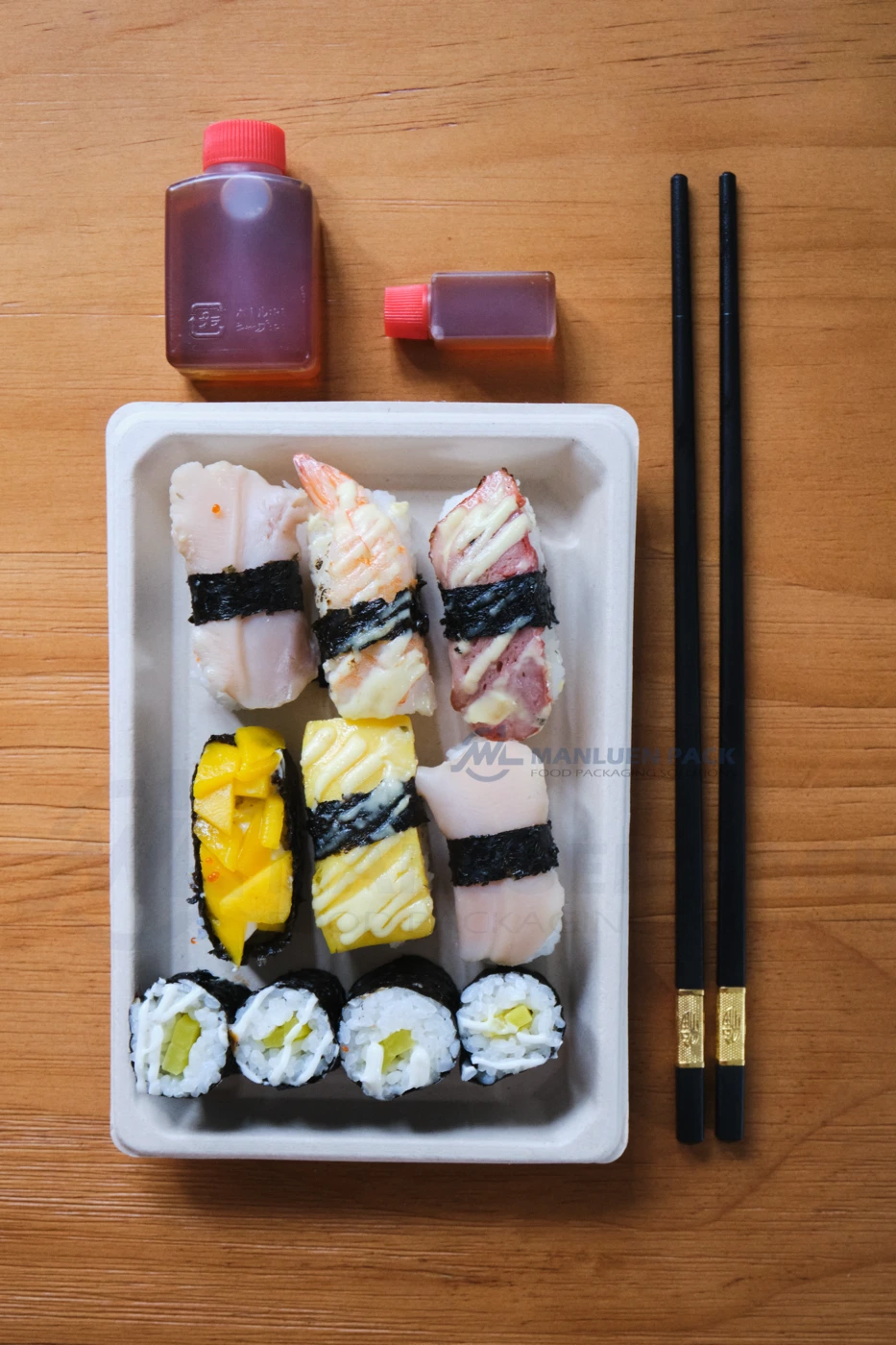 Bagasse Sushi Tray Wl 05 Product View Wl 05 1