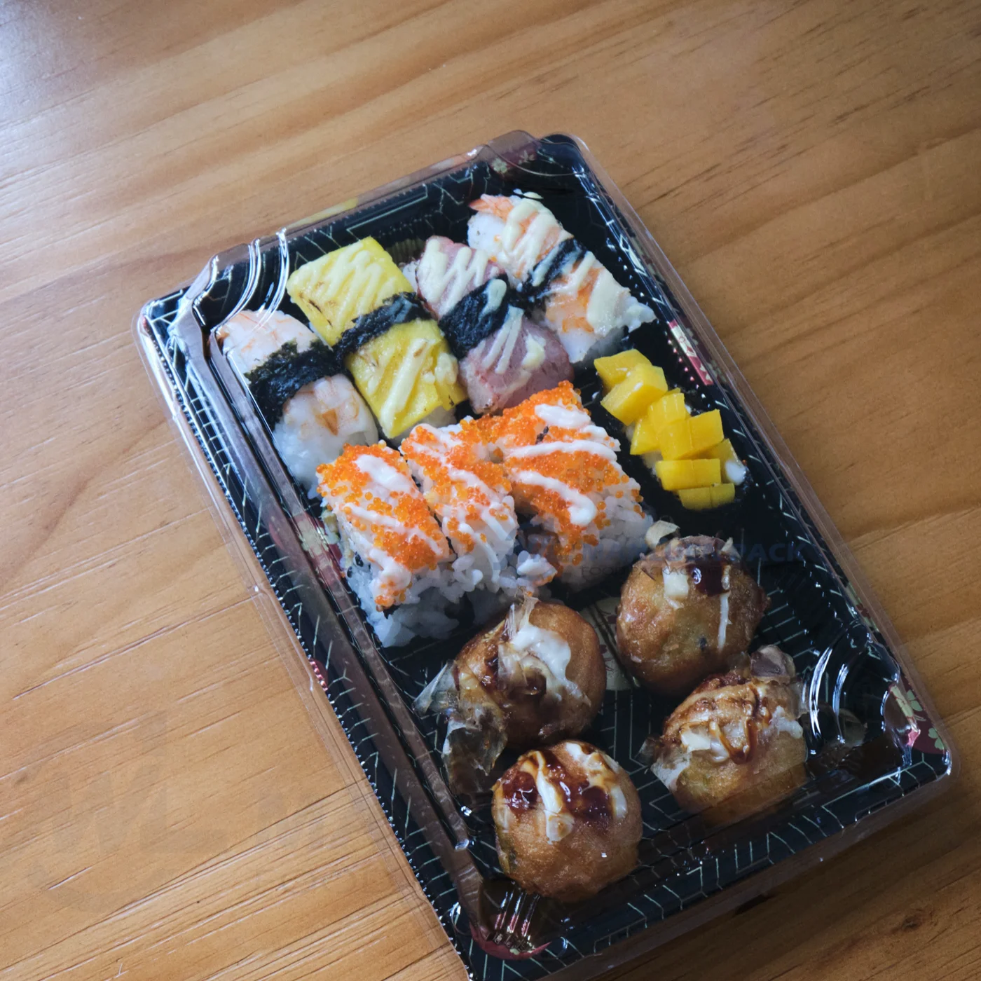Black Cherry Blossom Sushi Tray Wl 07 Product View Wl 07 Square