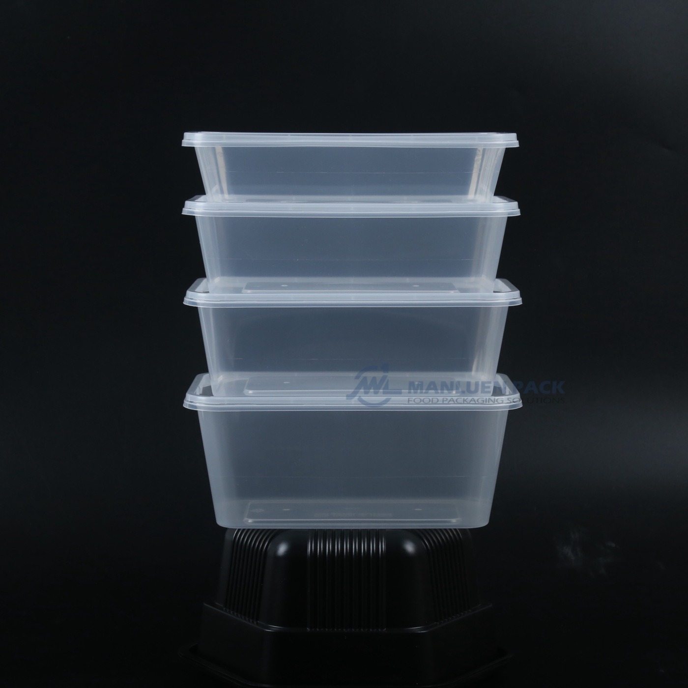 Clear Meal Prep Container Collection | Manluen Pack clear PP meal prep container collection from 500 ml to 1000 ml for wholesale food storage and takeaway