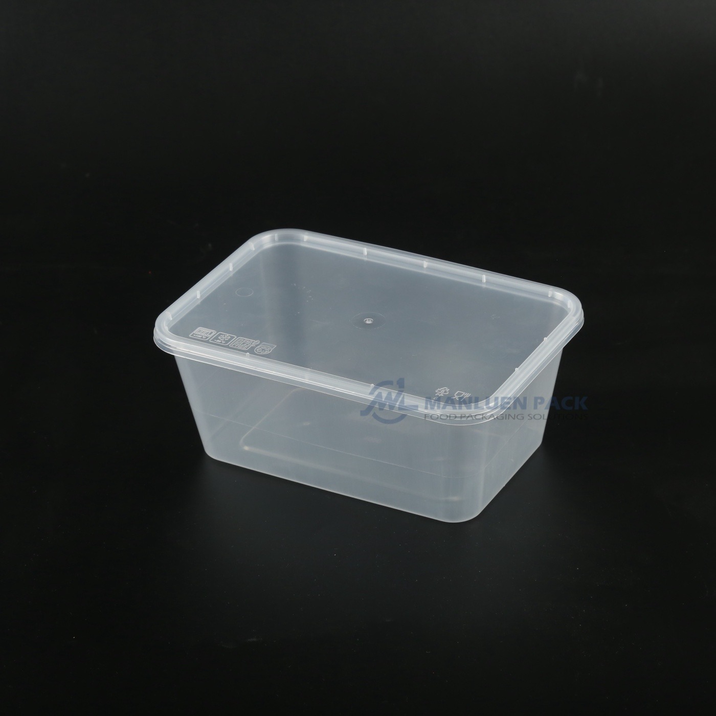 RE#1000 Clear PP Food Storage Container | Manluen Pack RE#1000 clear PP food storage container for meal prep dinner portions soup and takeaway