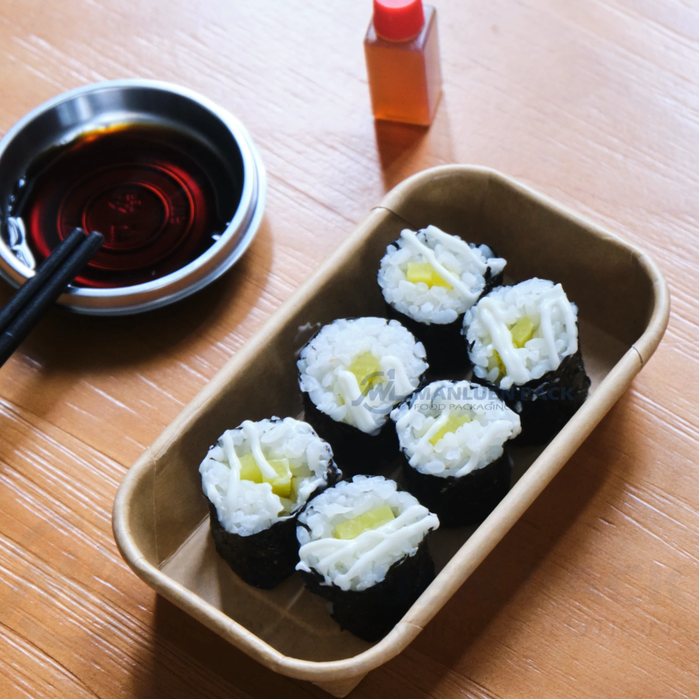 Kraft Paper Sushi Box 0 Product View 0 2 Square