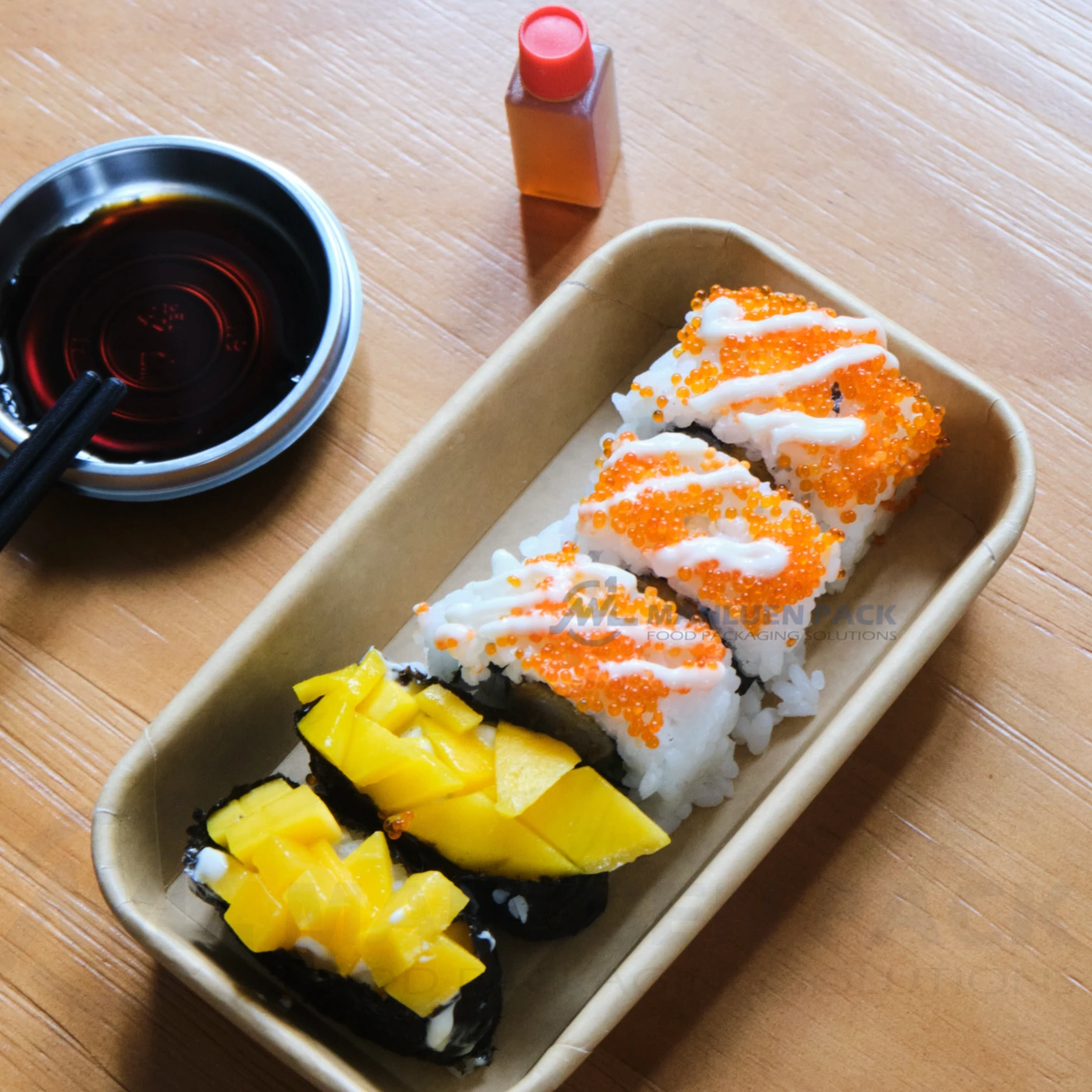 Kraft Paper Sushi Box 1 Product View 1 Square