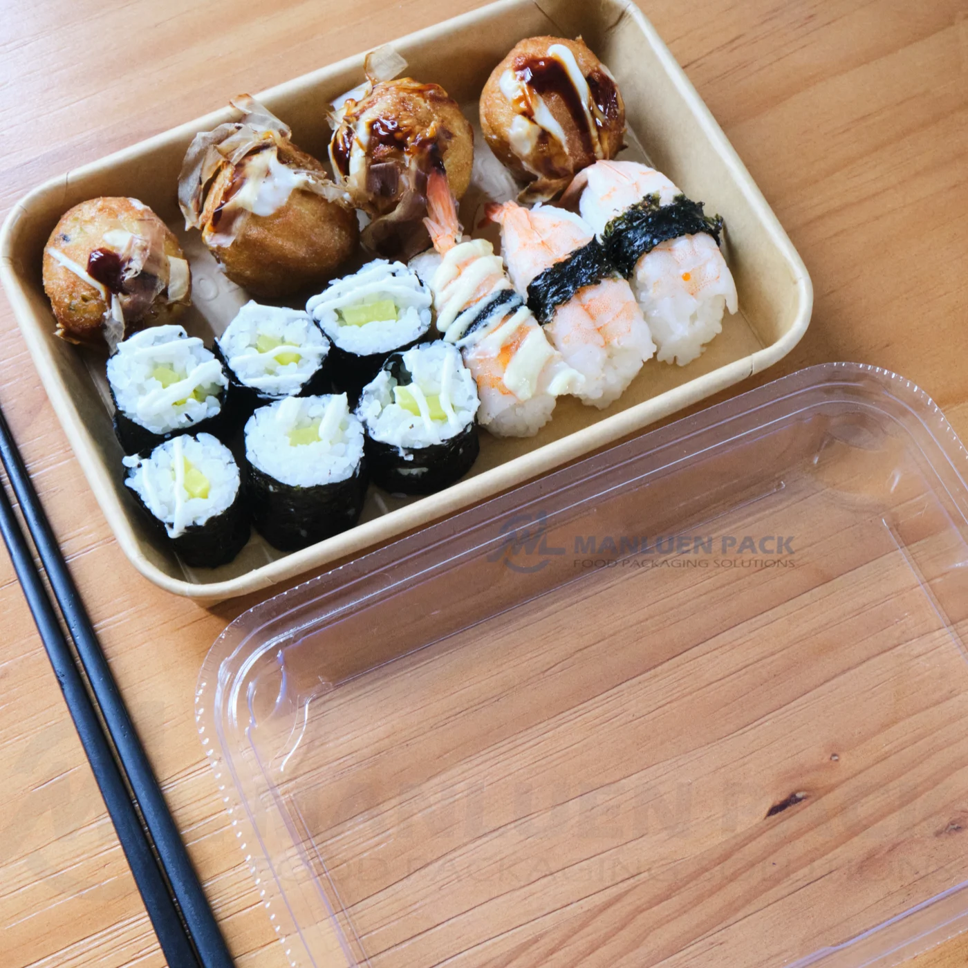 Kraft Paper Sushi Box 5 Product View 5 1 Square