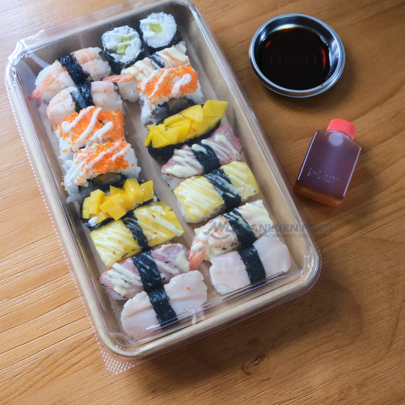 Kraft Paper Sushi Box 9 Product View 9 2 Square