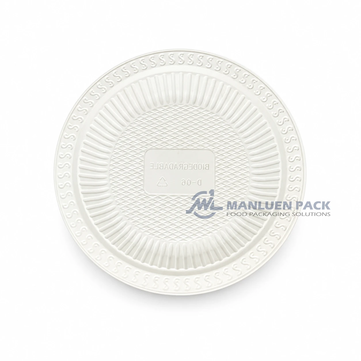 WL-R601 6 Inch Disposable Round PP Plate 1 WL-R601 small white 6 inch round PP plate close top view