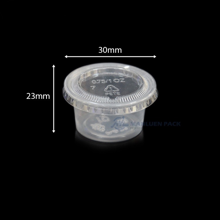 WL-0.75OZ Clear Plastic Disposable Sauce Cup with Lid 2 Round Sauce Cup Product View Wl 0 75oz