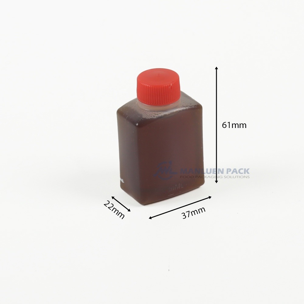 WL-30ML Food Safe Disposable Transparent Soy Sauce Bottle 3 Wl 30ml Square Sauce Bottle Product View