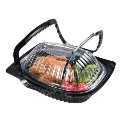 WL-A003C Heat Resistant Chicken Container | Manluen Pack WL-A003C heat resistant chicken container for hot roast chicken and prepared food packaging