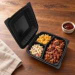 Wl P93 Black Clamshell Box Open 45 Bbq Pork Meal