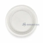 R101 White Round Deli Food Tray Close Top View