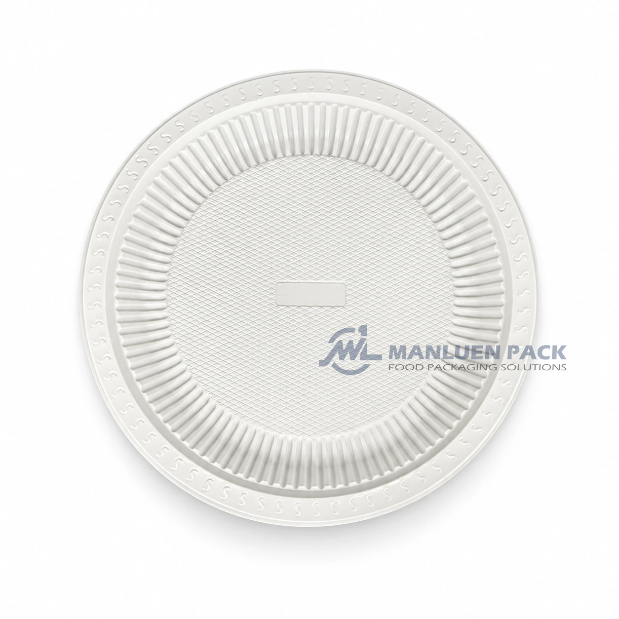 WL-R101 10 Inch Disposable Round PP Plate 3 WL-R101 white round party plate close top view for wedding and birthday catering