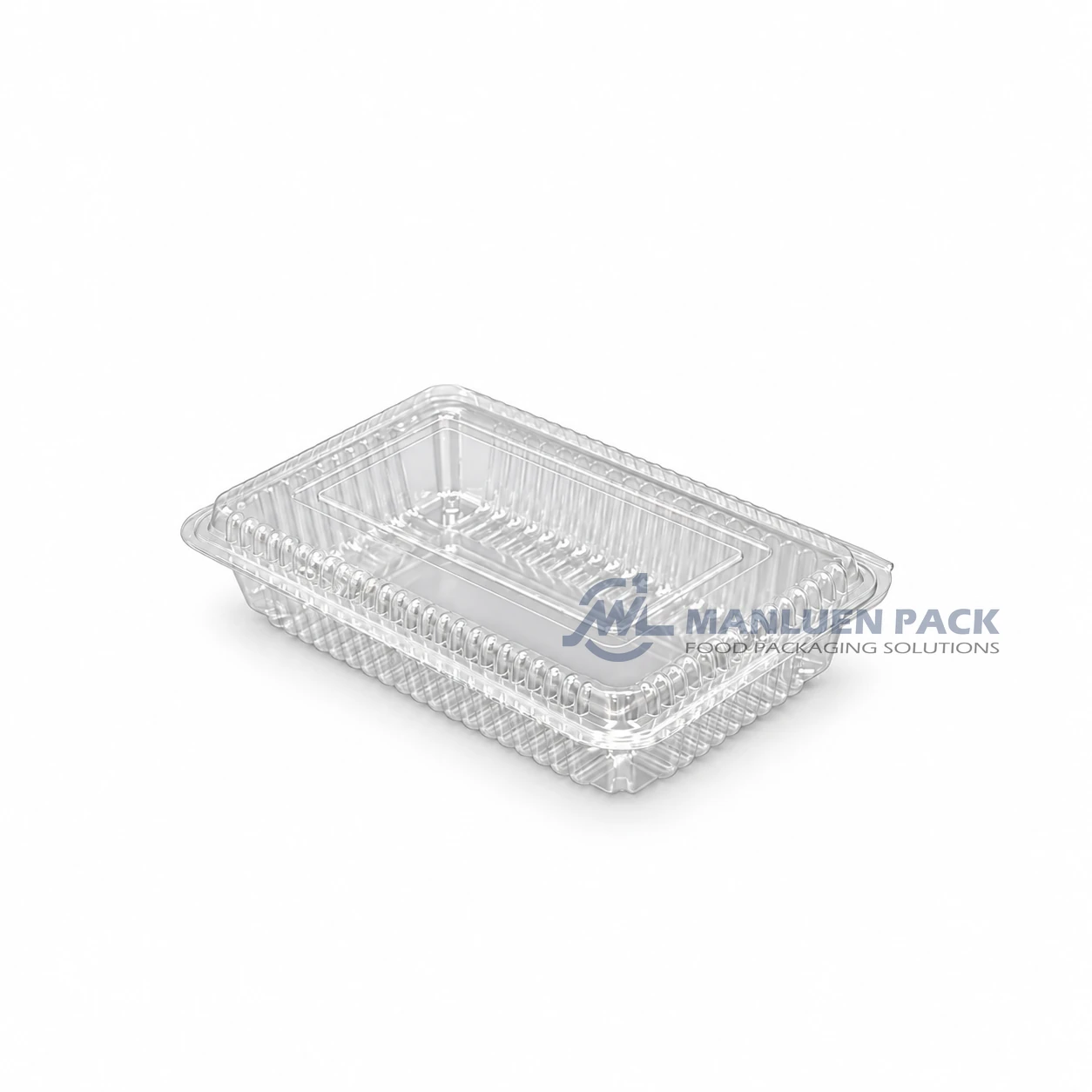 WL-1H Disposable Clear Rectangular Hinged Deli Container 4 WL-1H small clear plastic hinged clamshell box for wholesale disposable food packaging