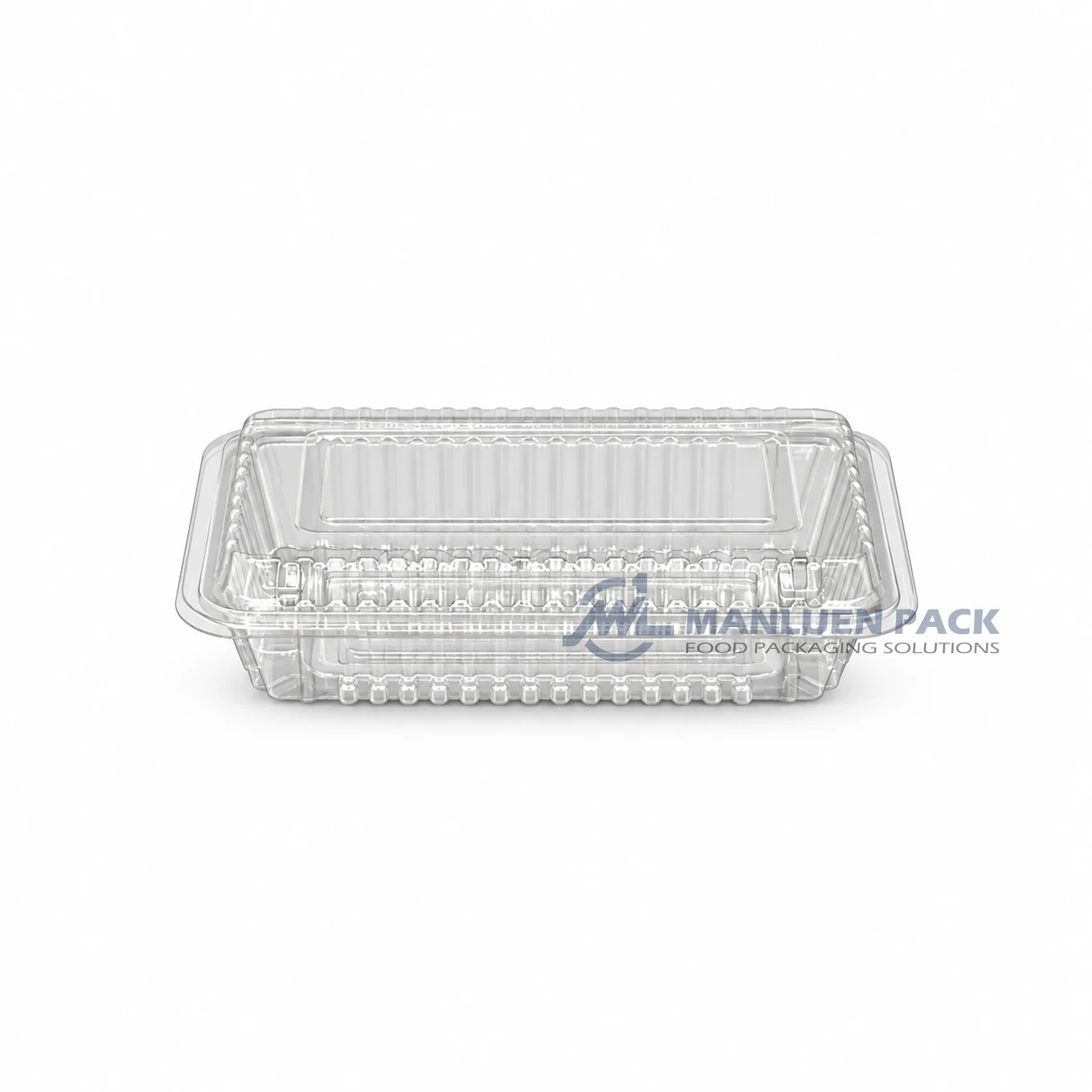 WL-2H Disposable Clear Rectangular Clamshell Food Togo Container 4 WL-2H wholesale clear rectangular disposable hinged clamshell food container product view