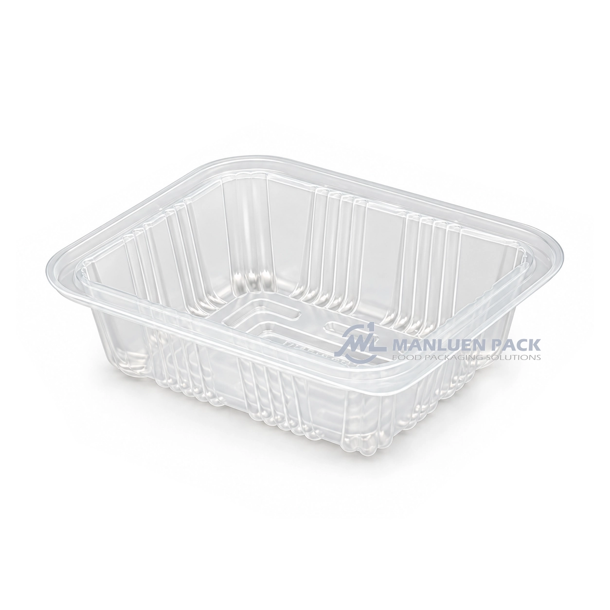 Wl 905 Clear Bento Box Ribbed Base