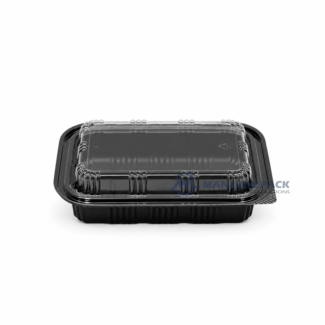 Wl 910 Black Food Storage Container Clear Lid Front View