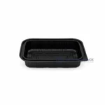 Wl 910 Black Single Compartment Deli Container Front View