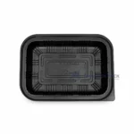 Wl 910 Black Single Compartment Food Container Top View