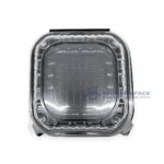 Wl Bw101 Black Single Compartment Food Storage Box Clear Lid Top View 02