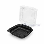 Wl Bw101 Black Single Compartment Food Storage Box Open Lid Left View 01