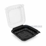 Wl Bw101 Black Single Compartment Food Storage Box Open Lid Right View 03