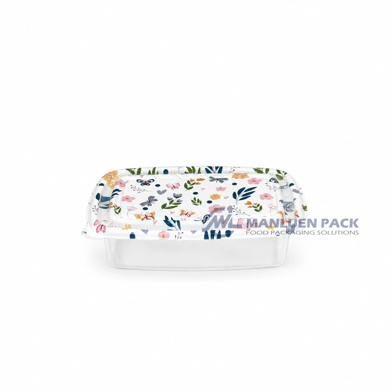 WL-S1000 Clear Single Compartment PP Meal Prep Container with Lid 4 WL-S1000 clear PP meal prep food storage container with printed lid front view for wholesale supply