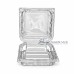 Wl X146 Clear Square Hinged Food Container Product View 03